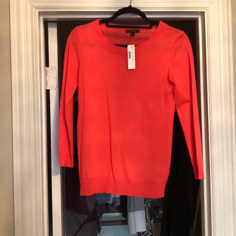 JCrew NWT 100% Merino Wool Sweater in Orange